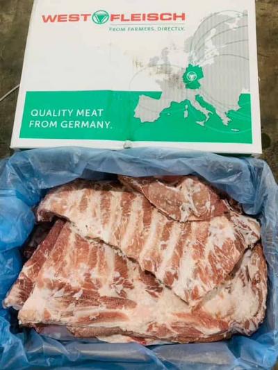 Sườn bẹ heo West đông lạnh nhập khẩu Đức, cân nặng 10kg
